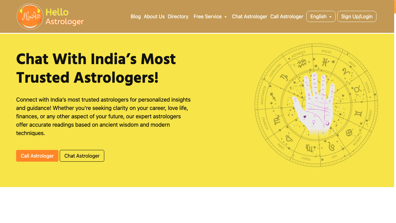 Hello Astrologer banner